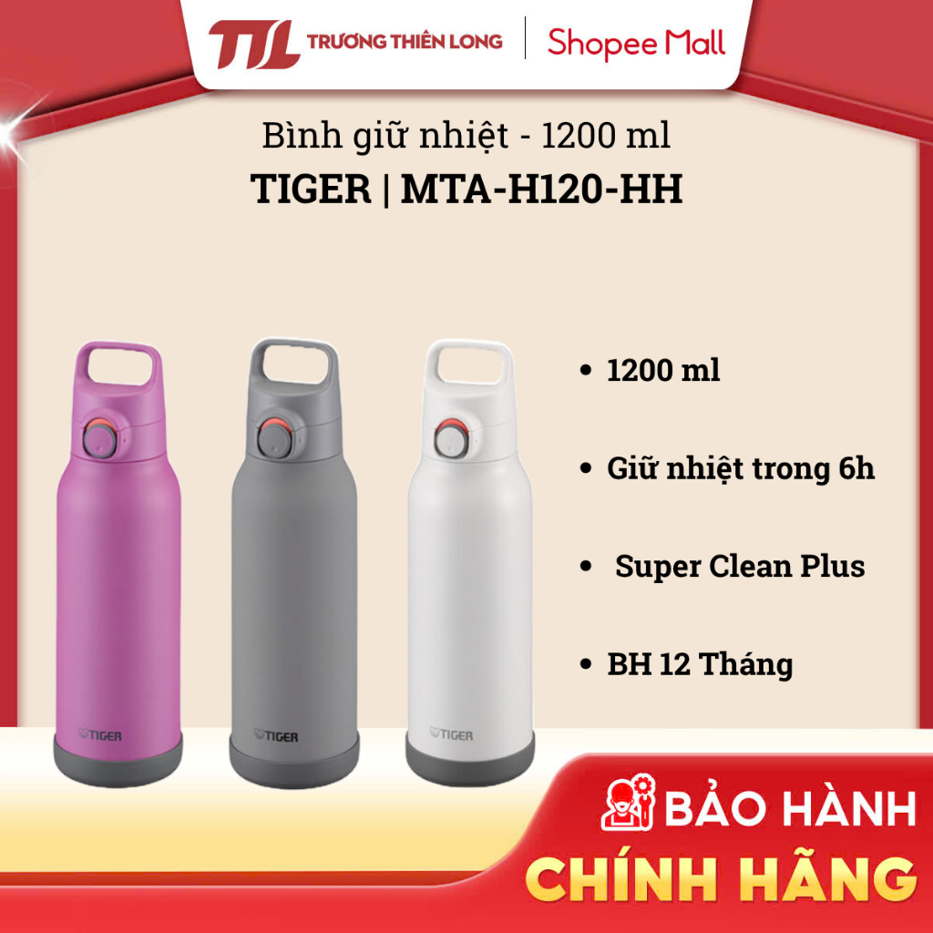 MTA-H120 - Bình Cách Nhiệt Tiger MTA-H120-HH | MTA-H120-PH | MTA-H120-WH (1200ml) [TOÀN QUỐC]