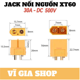 5 cặp Jack nối XT30 - XT60 - Lõi đồng mạ vàng - Cặp Đực Cái