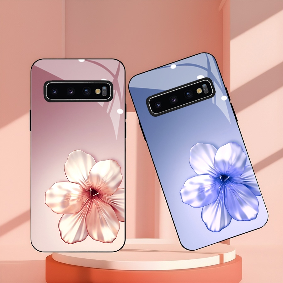 Ốp Lưng cho SAMSUNG S10, S10 PLUS, S10E, S10 5G Mặt lưng cường Lực Họa Tiết
