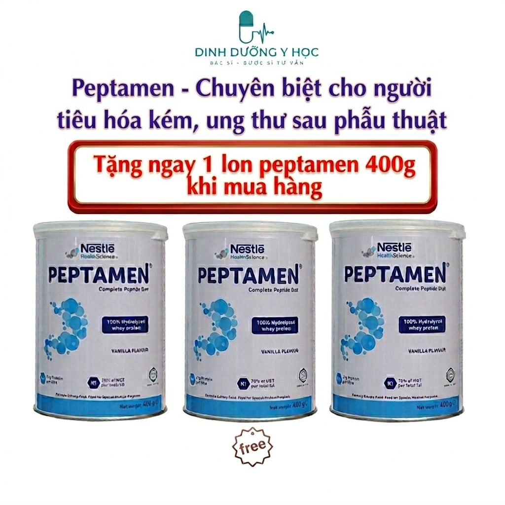 Sỉ 1 thùng sữa Peptamen 12 hộp của hãng Nestle cho bệnh nhân tiêu hóa kém, hấp thu kém