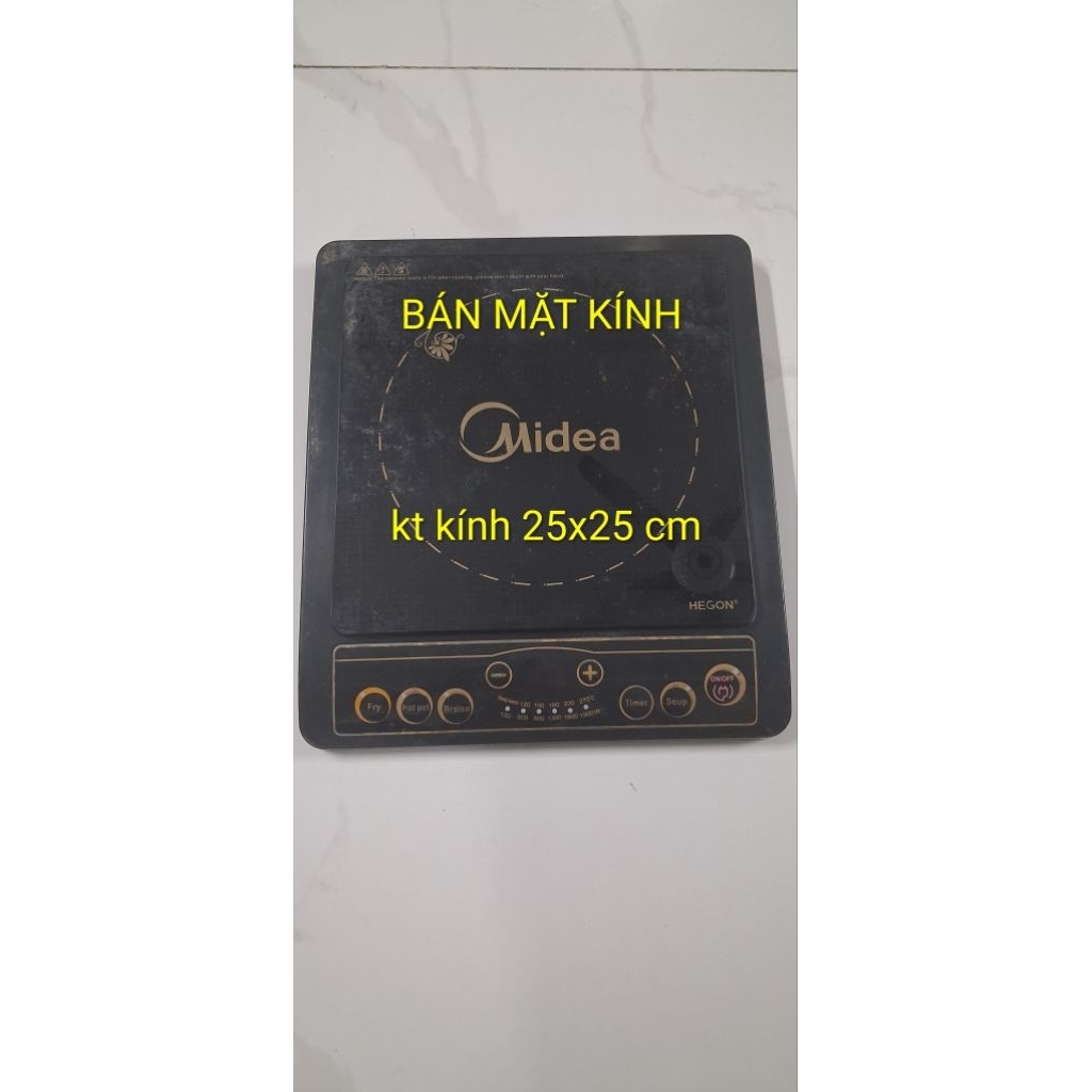 Mặt kính bếp từ Midea kt kính 25x25 cm