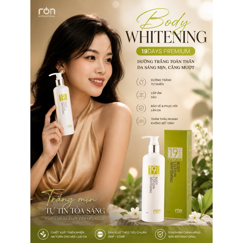 Kem Dưỡng Trắng Body 19 Days 250ml - Chính Hãng RON