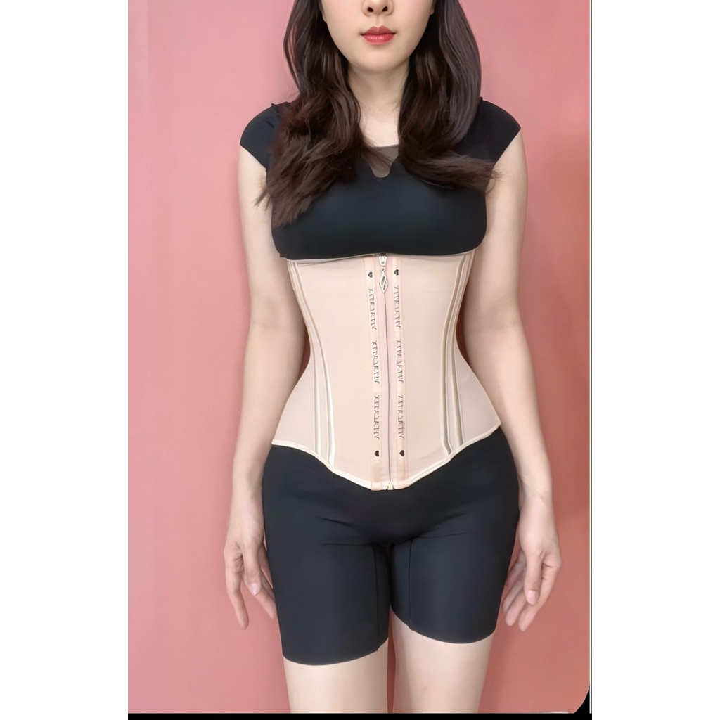 [MÙA HÈ] Đai Latex Zipper - Đai Nịt Bụng Dây Kéo Kết Hợp Móc Cài ( TẶNG LÓT ION )