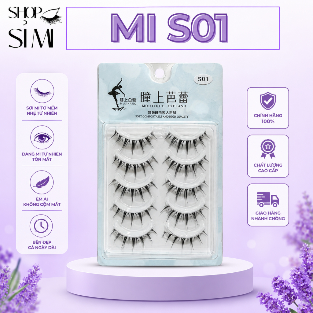 Lông mi giả S01 BLALLET - Shop Sỉ Mi