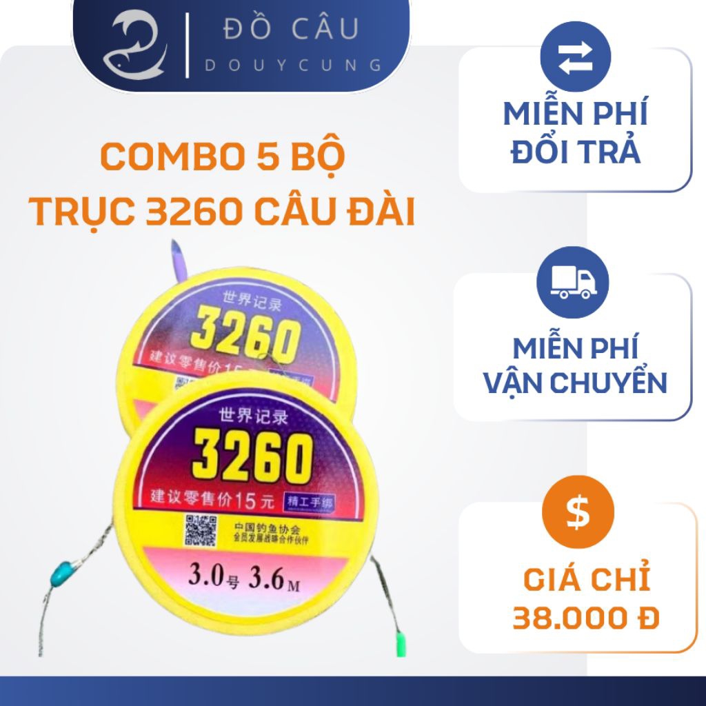 [ COMBO 5 ] Trục câu đài 3260 , trục câu đài buộc sẵn
