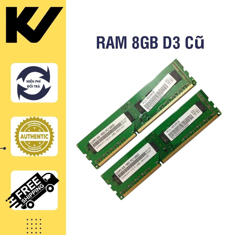 Ram PC 8GB DR3 Cho Máy Tính Bàn,Hàng bóc máy chuẩn