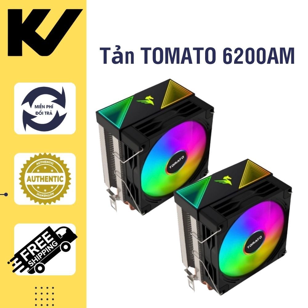 Quạt Tản Nhiệt Khí CPU TOMATO AM6200 Vô Cực LED RGB