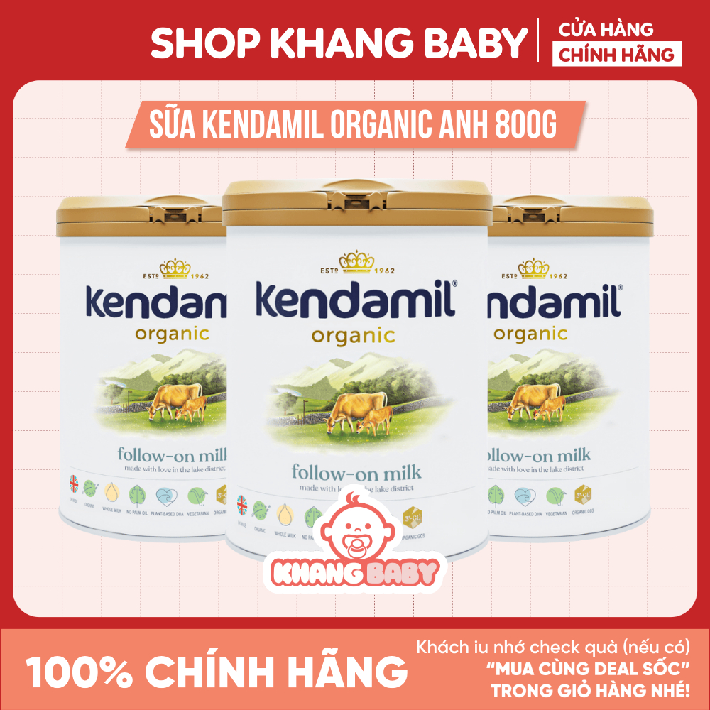 [TẶNG QUÀ] Combo 3 hộp sữa Kendamil Organic Anh Tặng bình giữ nhiệt Kendamil