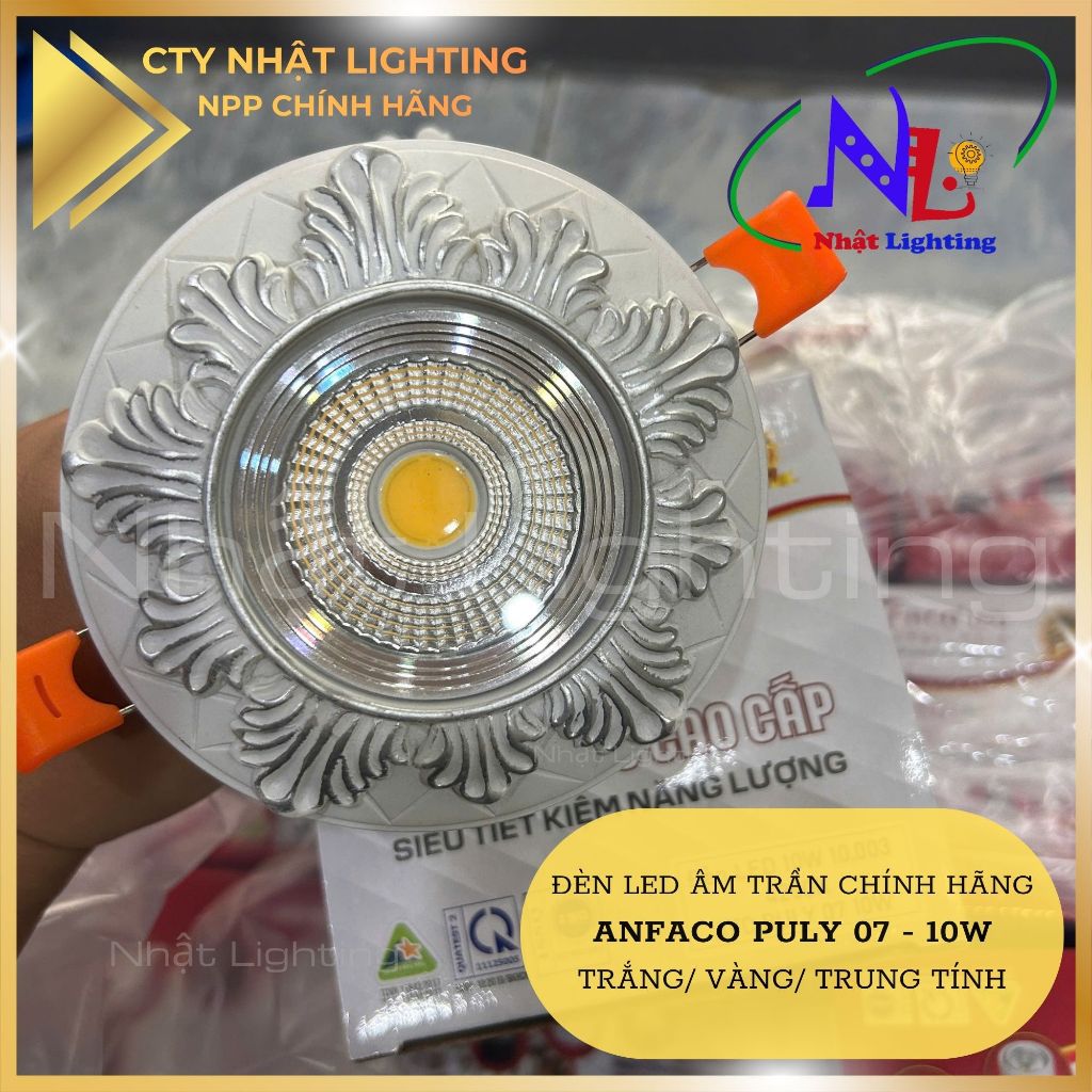 [CTY Nhật Lighting] Đèn âm trần ANFACO Puly 07 - 10W thiết kế cổ điển sang trọng - New 05.26