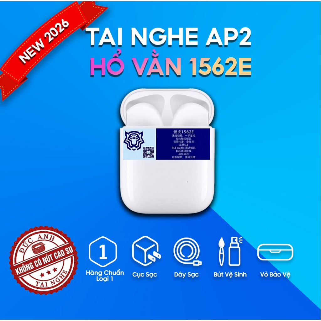 Tai Nghe Bluetooth Hổ Vằn A2 1562E ENC - Kết Nối Đa Thiết Bị - Bản Tốt Nhất - Pin 8H