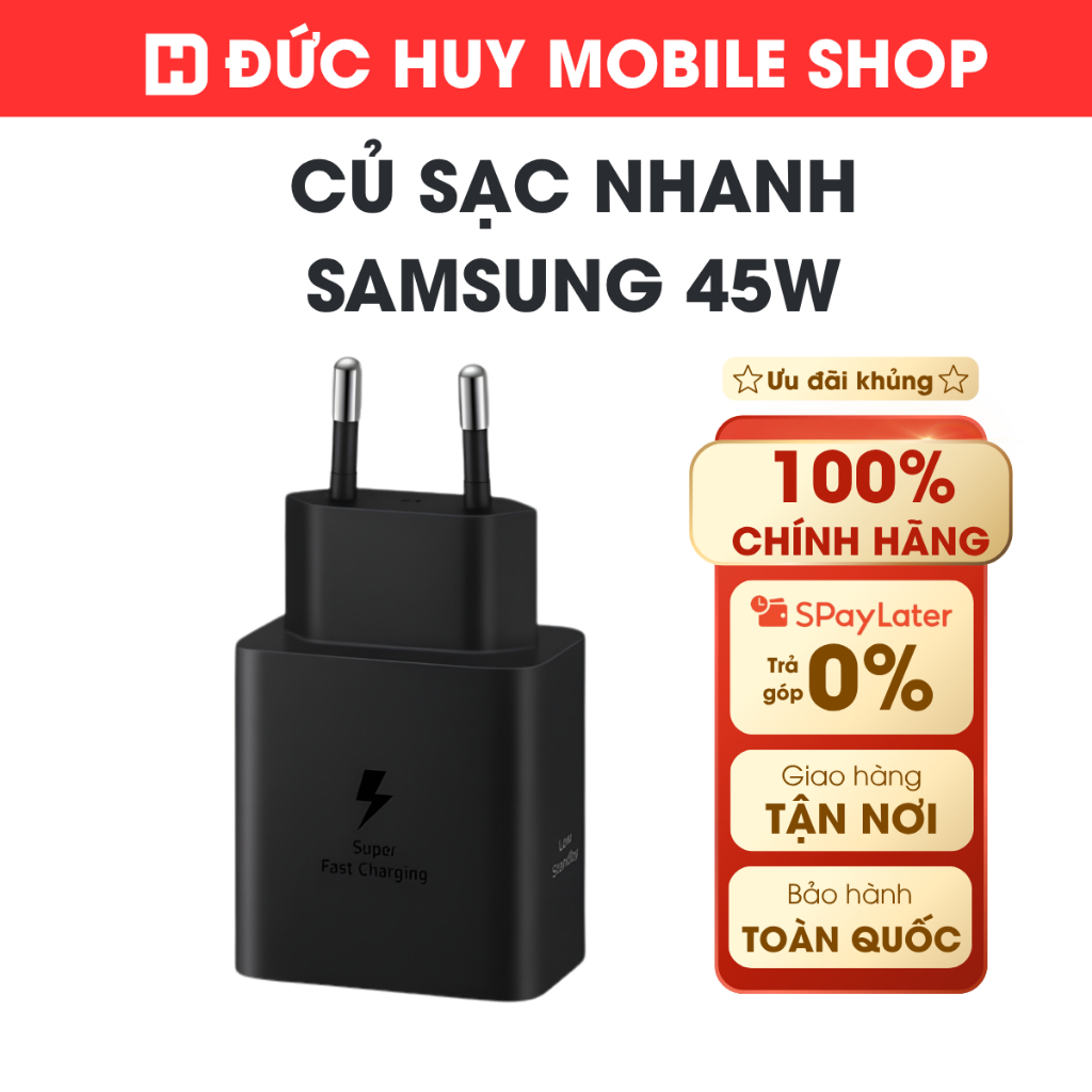 Củ Sạc Nhanh Samsung 45W Chính Hãng