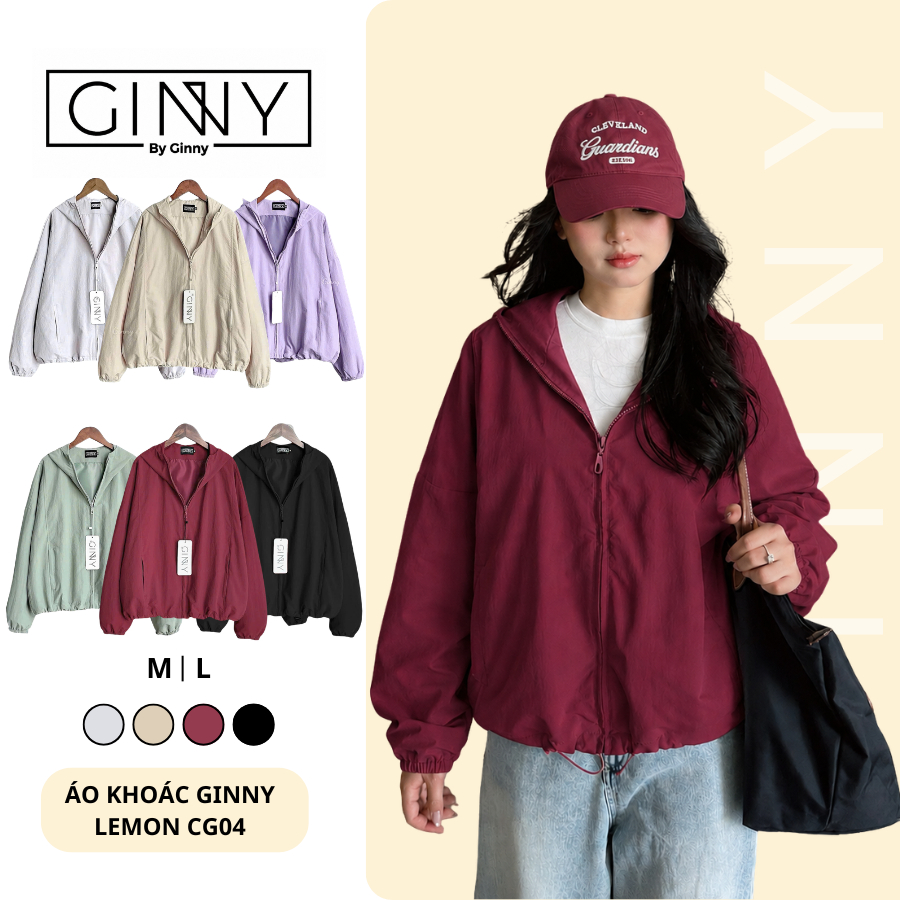 𝐆𝐈𝐍𝐍𝐘 Áo khoác gió thông minh trượt nước chống nắng cao cấp Lemon CG04 | Nhiều màu basic dễ phối