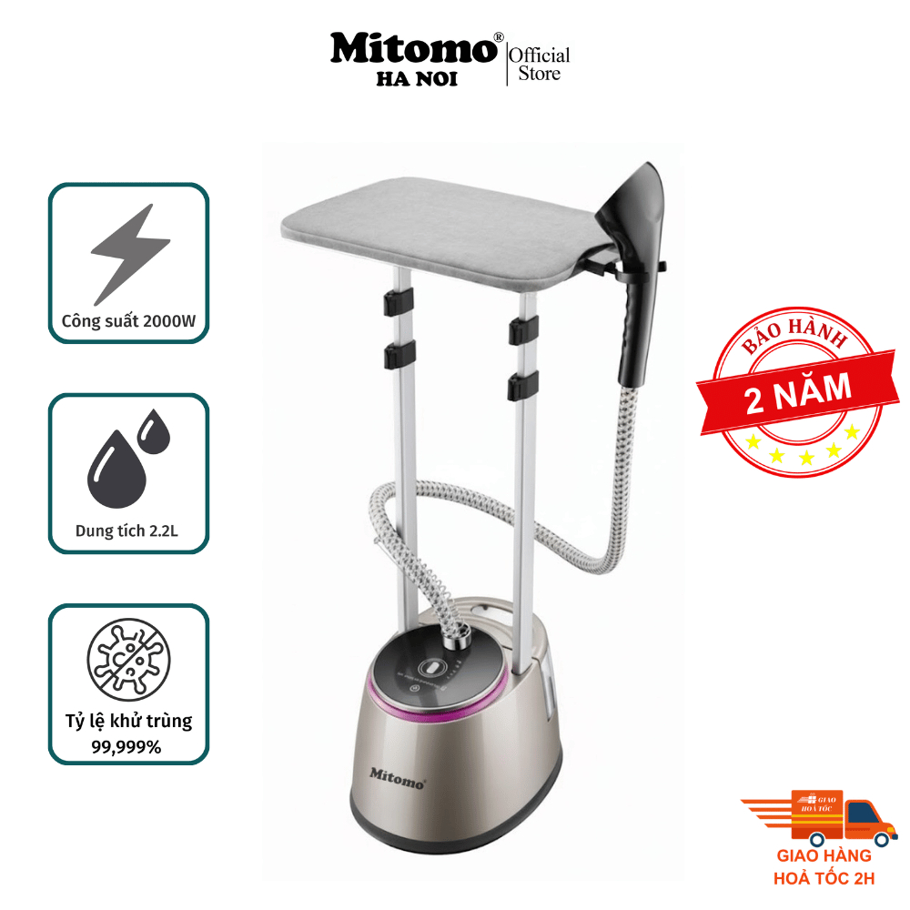 BÀN LÀ HƠI NƯỚC CAO CẤP MITOMO GC-899 NEO – HƠI PHUN MẠNH 2000W, LÀ PHẲNG TỨC THÌ, ĐẲNG CẤP SANG TRỌ