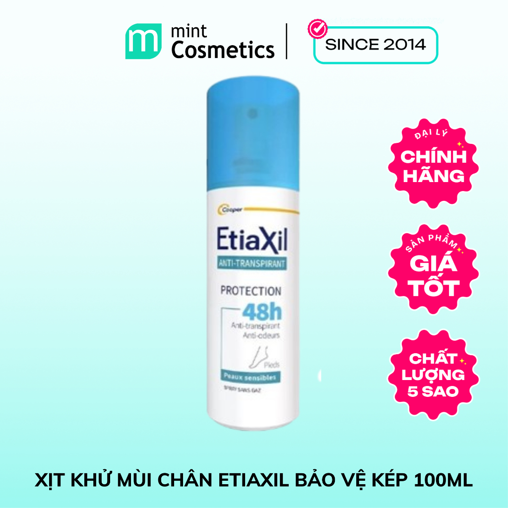Xịt Khử Mùi Chân Etiaxil Bảo Vệ Kép 100ml