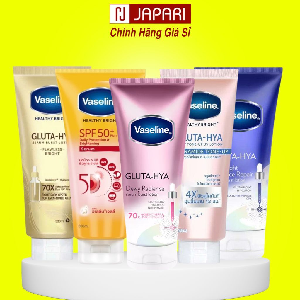 Sữa dưỡng thể Vaseline Trắng Da 4X, Dưỡng Ẩm 10x Chống Nắng - Serum Vasaline Dưỡng Thể Body Toàn Thâ