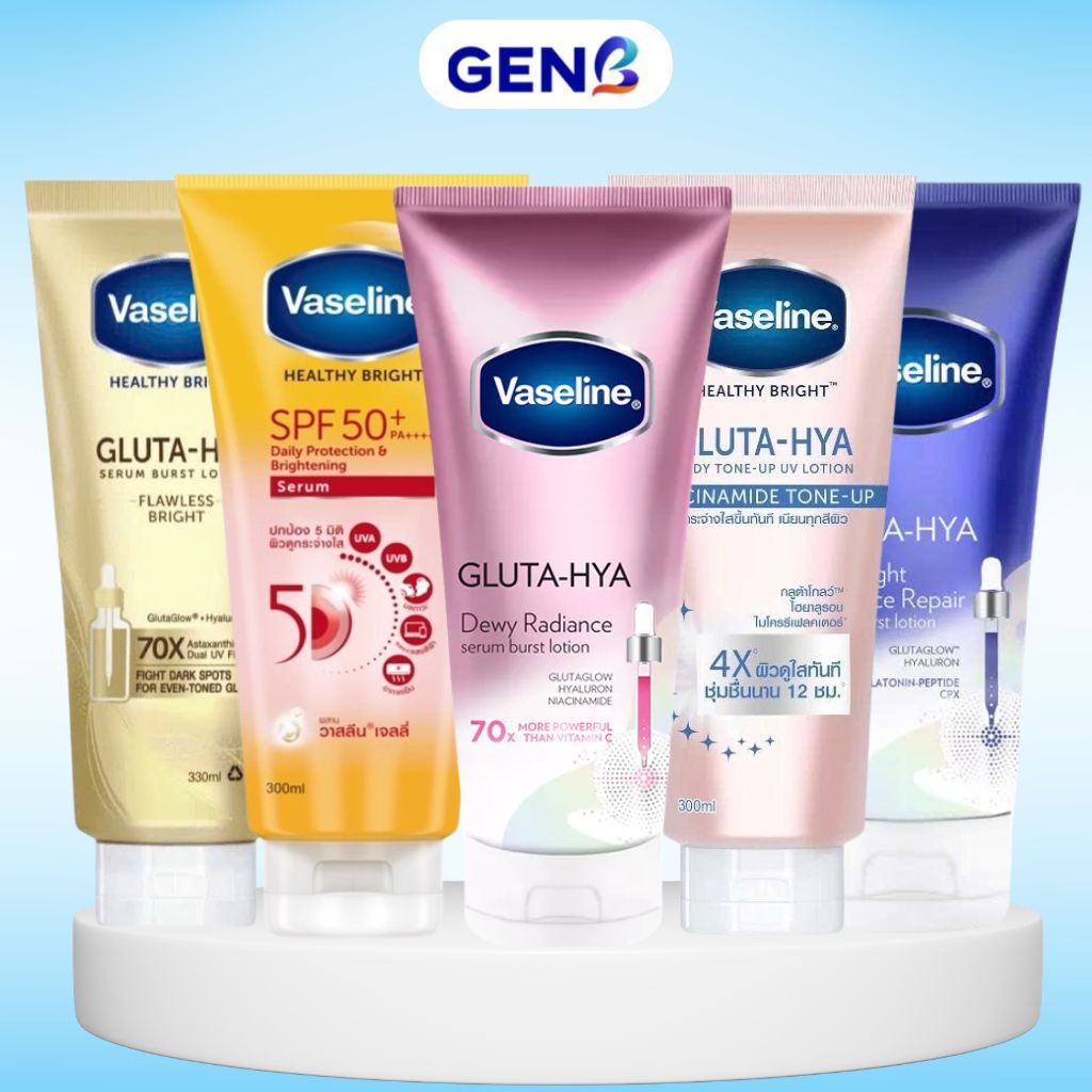 Sữa dưỡng thể Vaseline Trắng Da Ban Ngày, Ban Đêm 70ml/330/300 -Serum Vaseline 4x Dưỡng Ẩm 10x Chống