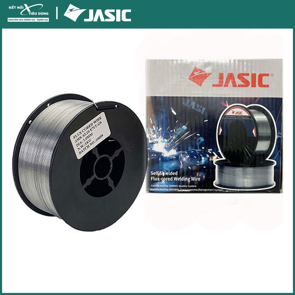 Cuộn dây hàn mig lõi thuốc 0.8mm - 1.0mm Jasic E71T-GS (1-5kg)