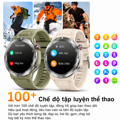 Đồng hồ thông minh thể thao chính hãng Valdus VD39 gọi bluetooth Theo dõi sức khỏe bảo hành1 năm