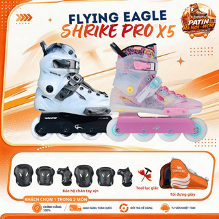Giày patin người lớn Flying Eagle Shrike Pro X5 bánh cao su đặc, càng hợp kim nhôm chịu tải trọng dưới 100kg