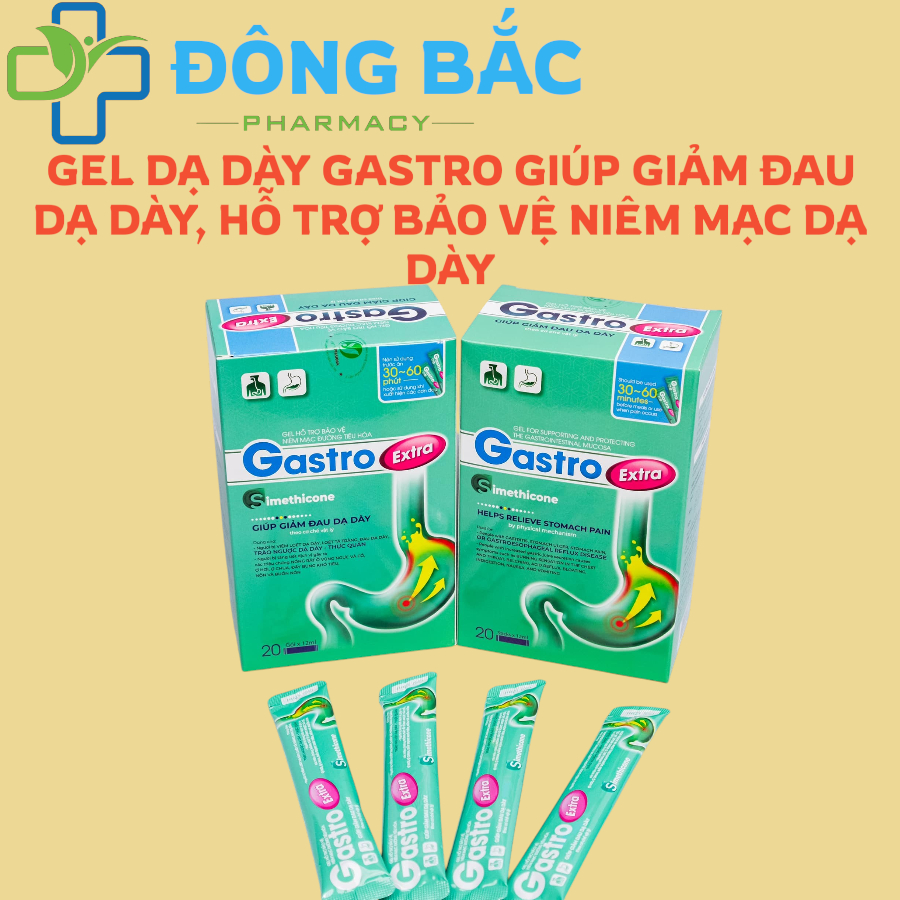 GEL GASTRO EXTRA HỖ TRỢ BẢO VỆ NIÊM MẠC DẠ DÀY, GIÚP GIẢM ĐAU DẠ DÀY,VIÊM LOÉT DẠ DÀY TÁ TRÀNG,TRÀO 