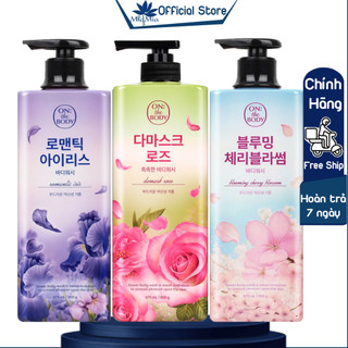Sữa Tắm On The Body 900g Hương Nước Hoa Hương Anh Đào, Ý Dĩ, Hoa Hồng Lưu Hương Lâu Dưỡng Da Min Màng