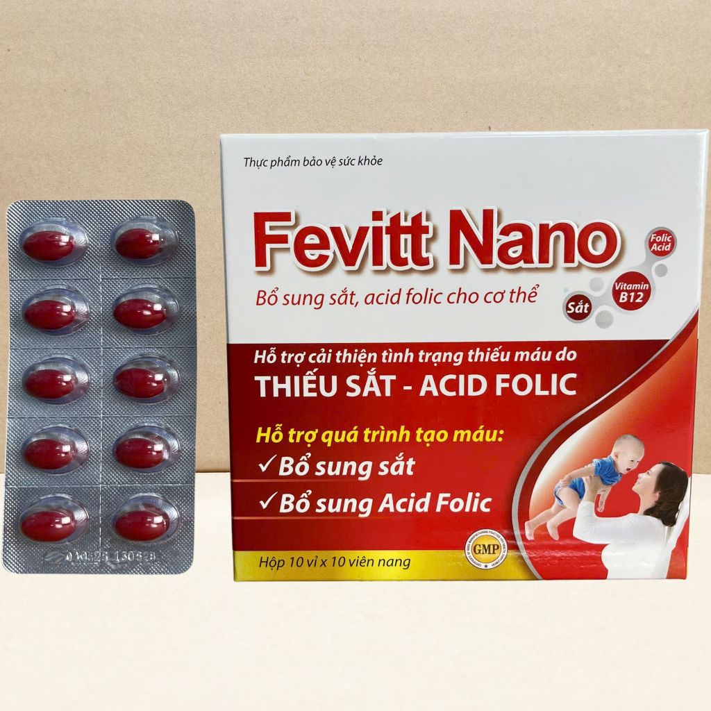 (3M) Fevitt Nano Chữ Đỏ 100 Viên - Rostex - Vinaphar - Vitamin Chữa Lành