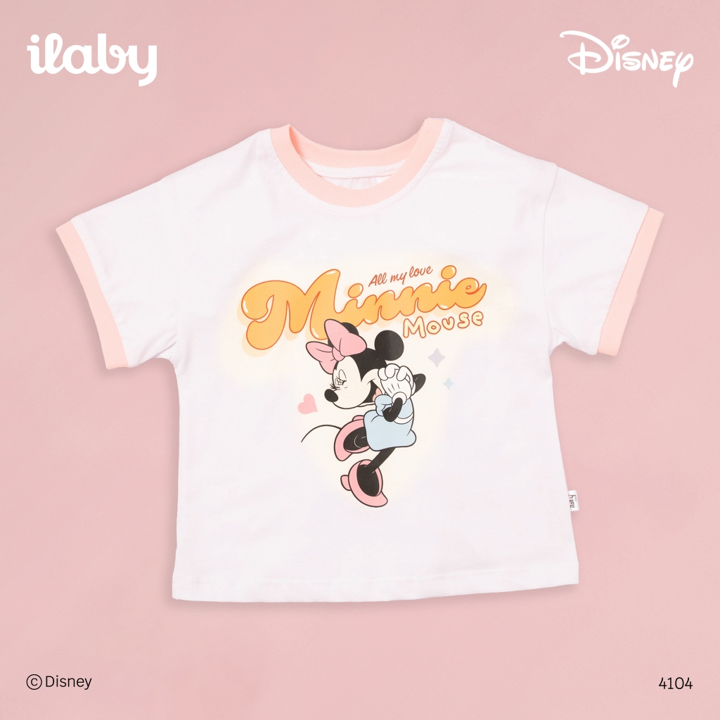[ILABY 10-35kg] Ao thun bé gái chất liệu cotton co giãn 4 chiều in hình chuột minnie xinh xắn [4101]