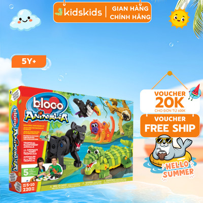 Bộ Đồ Chơi Ghép Hình Bloco Tropical Forest Animals