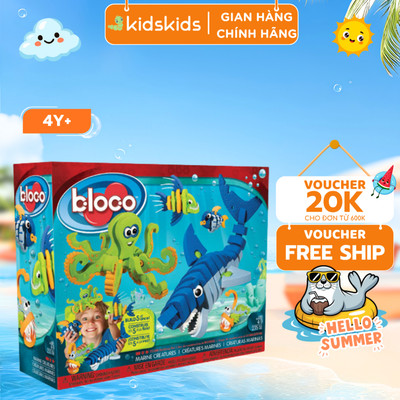 Bộ Đồ Chơi Ghép Hình Bloco Marine Creatures - Dành Cho Bé Từ 5-10 Tuổi