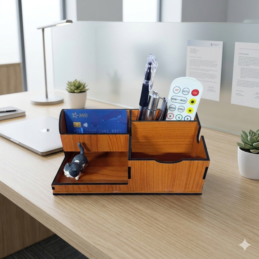 Kệ gỗ mini - kệ bút - kệ bàn làm việc - Kệ gỗ mini tiện lợi