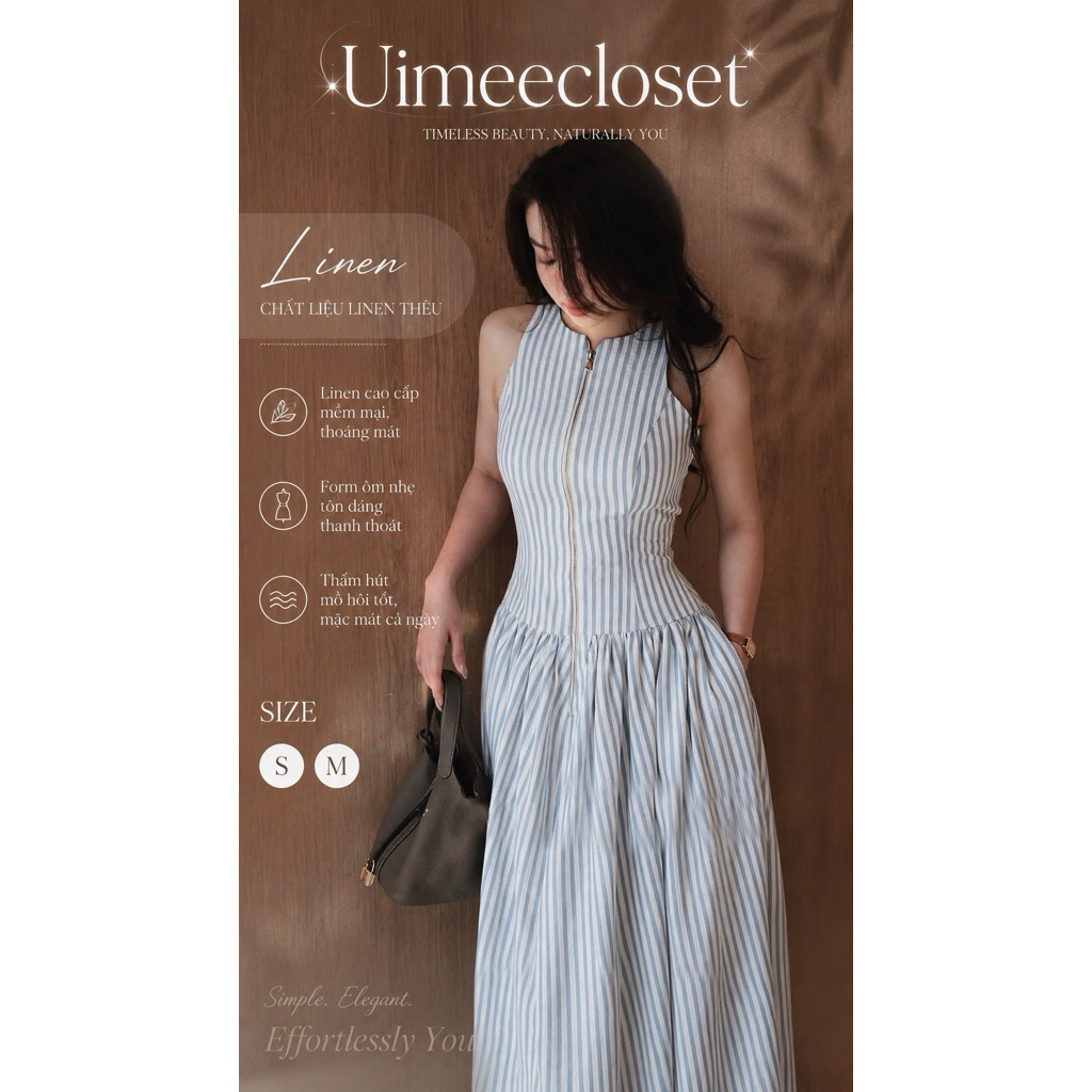 váy đầm nữ váy sát nách đi biển váy maxi cho nữ |Uimeecloset| Hàng tự may