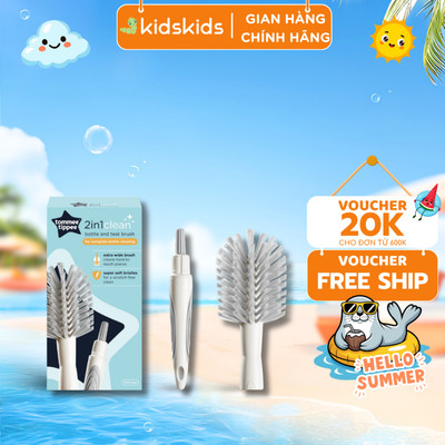 Cọ Rửa Bình Sữa Và Núm Ty 2 Trong 1 Tommee Tippee