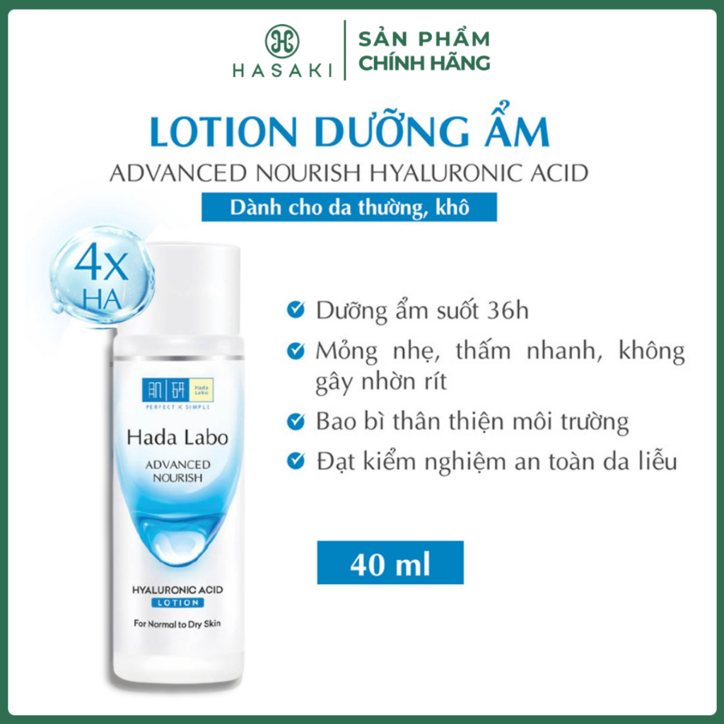 Dung Dịch Hada Labo Dưỡng Ẩm Tối Ưu Da Thường, Khô 40ml Advanced Nourish Hyaluron Lotion (Dry Skin) 