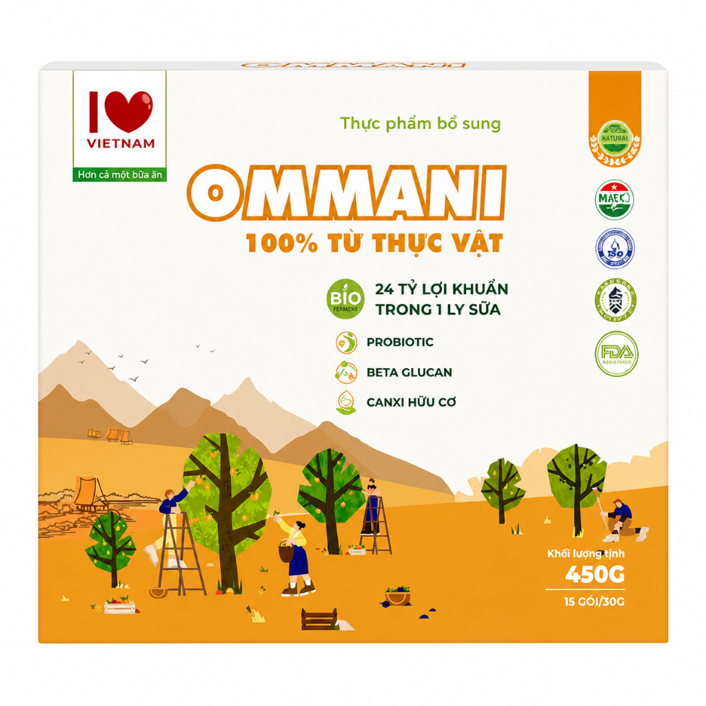 SỮA GÓI OMMANI - DẠNG TIỆN LỢI DÙNG HÀNG NGÀY