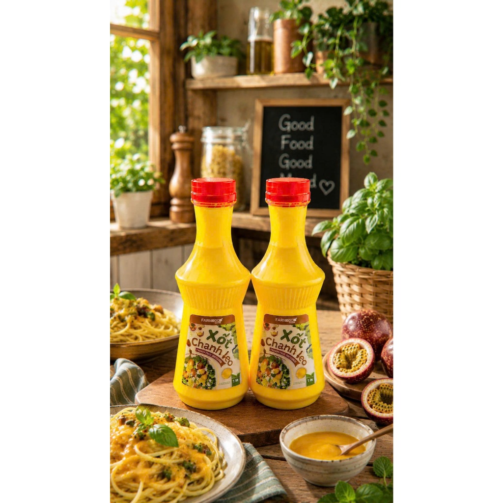 Sốt Chanh Leo 1KG Đa Năng Dùng Cho Salad Và Món Nướng