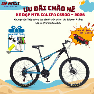 Xe Đạp Địa Hình Thể Thao Califa CS500 2 Phuộc Nhún - Khung Thép Cường Lực Bền Bỉ, Chính Hãng