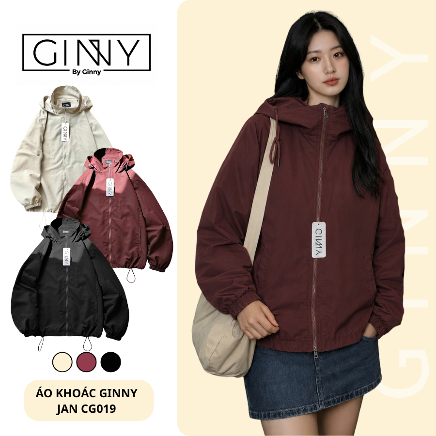 𝐆𝐈𝐍𝐍𝐘 Áo Khoác Dù Jan Nam Nữ Chất Vải Cao Cấp CG019 Chống Nắng UV Tiện Lợi Áo Khoác