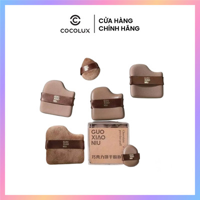 Set Mút Trang Điểm Guoxiaoniu 6 Món Chocolate Cookie Powder Puff