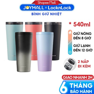 Ly Giữ Nhiệt LocknLock LHC4279 540ml, Hàng Chính Hãng, Thép Không Gỉ SUS304, Đế Silicone - JoyMall