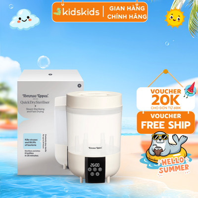 Máy Tiệt Trùng Hơi Nước & Sấy Khô Siêu Tốc Tommee Tippee – Sạch Sâu Khô Nhanh (Đi kèm 2 tấm màng lọc Hepa)