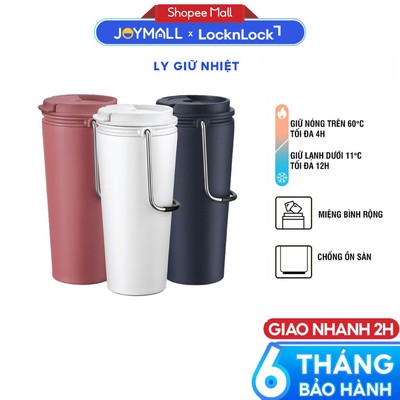 Ly Giữ Nhiệt LocknLock Bucket Tumbler LHC4269 LHC4268 540ml, Hàng Chính Hãng, Thép Không Gỉ- JoyMall