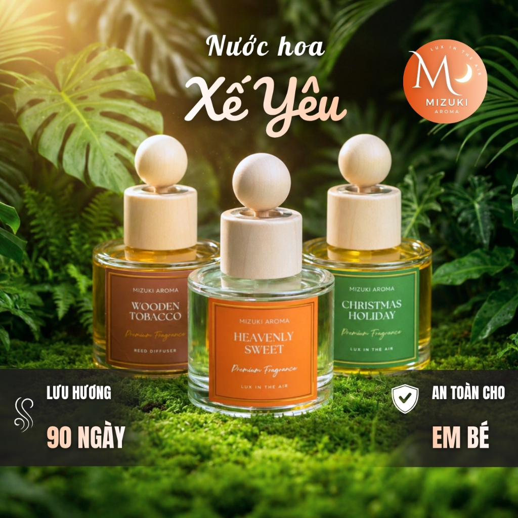 Nước Hoa Ô Tô MIZUKI AROMA Cao Cấp - Nước Hoa Xe Hơi, Tinh Dầu Thơm Ô Tô Mùi Hương Thư Giãn