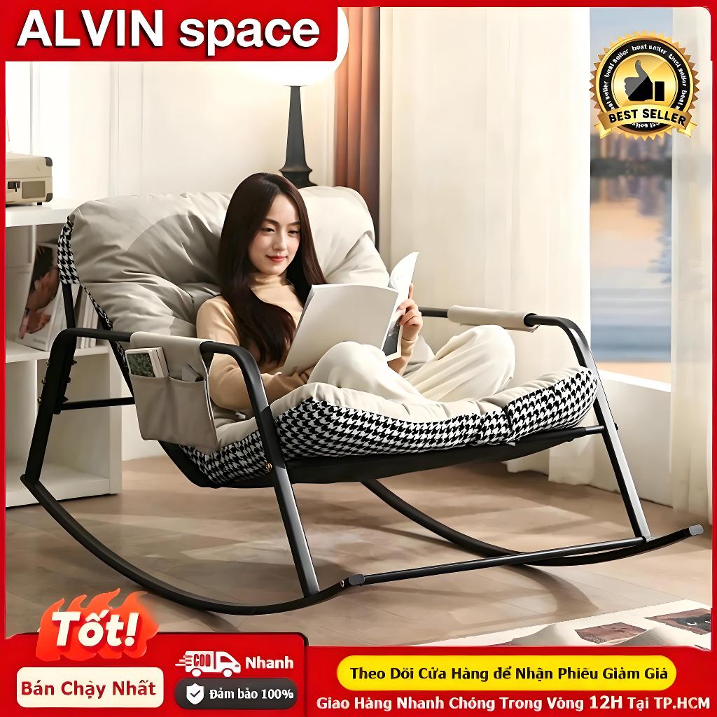 ALVIN Ghế bập bênh đôi thư giãn ghế lười có tựa lưng ghế bành ban công phòng khách