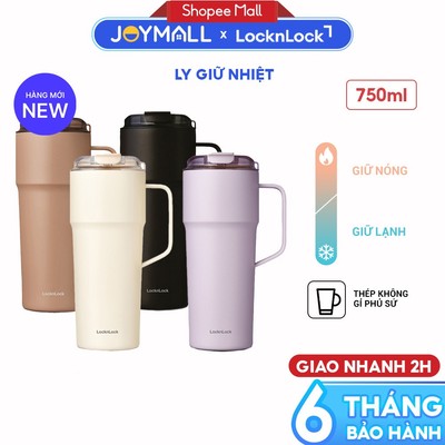Ly Giữ Nhiệt LocknLock Metro Cafe Tumbler LHC4418 750ml, Hàng Chính Hãng, Thép Phủ Sứ - JoyMall