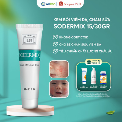 [TẶNG QUÀ] Kem Bôi Chàm Sữa Cho Bé SODERMIX 15/30gr Hỗ Trợ Viêm Da Cơ Địa Giảm Mẩn Đỏ Bong Tróc Mụn Nước