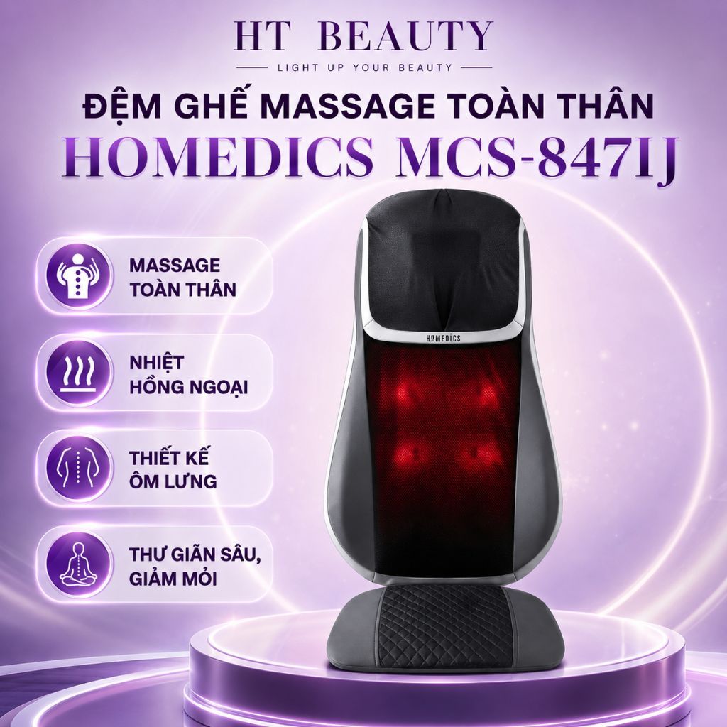 Đệm ghế massage toàn thân Homedics MCS-847HJ nhà HT Beauty