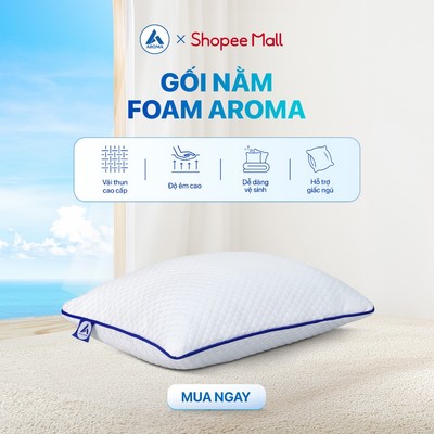 Gối Nằm Foam Aroma 64x44x12cm Êm Ái