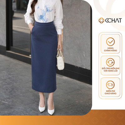 Chân Váy 𝐂𝐂𝐇𝐀𝐓 Dáng Suông Herios Cạp Rời Chất Liệu Tuytsi Cao Cấp 16CDS2031ST