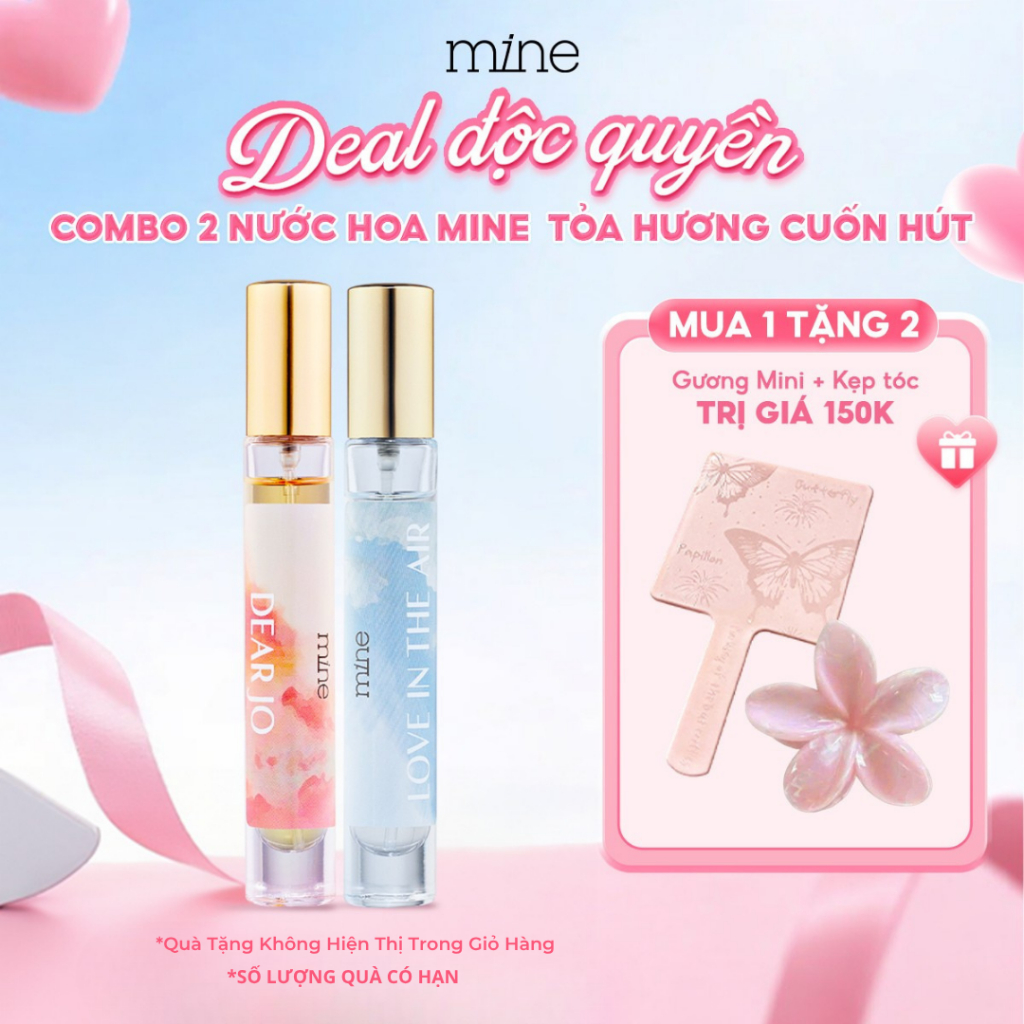 [MUA 1 TẶNG 2] Combo 2 Nước Hoa Mine Thơm Lâu Lưu Hương 8H 9ml