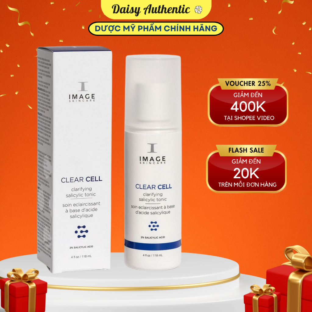 [Công Ty] Toner tẩy tế bào chết BHA và AHA IMAGE CLEAR CELL Clarifying Salicylic Tonic 118mL